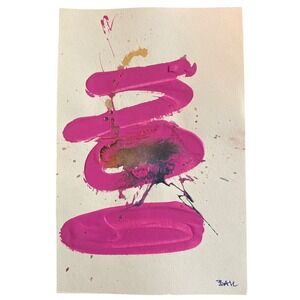 Zen Abstract Painting – Original Minimalist Spiritual Art on Paper  Bailey Craig